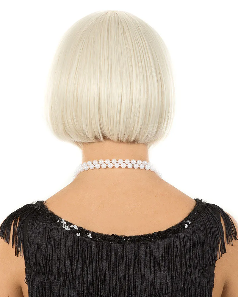 20s Flapper Deluxe Platinum Blonde Bob Wig