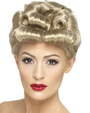 40s Vintage Short Blonde Wig