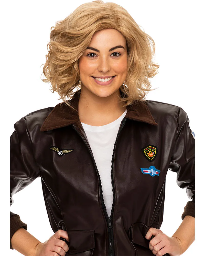 80s Charlie Deluxe Curly Blonde Bob Wig