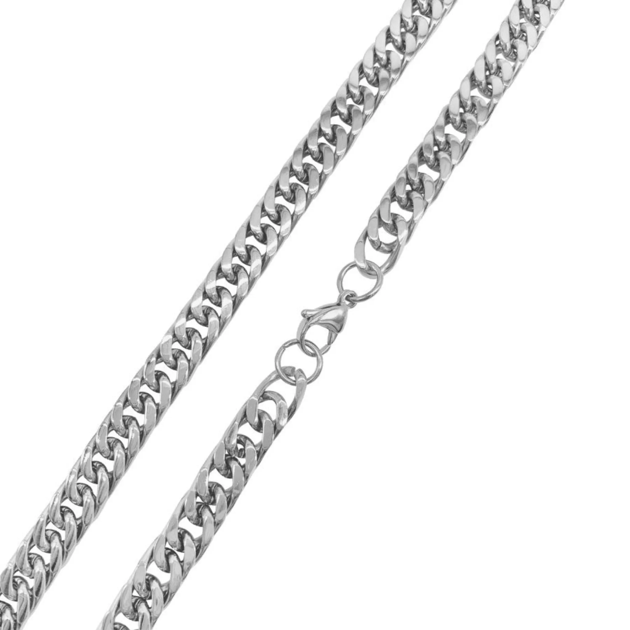 Adornia Water Resistant Extra Thick 9mm Cuban Chain silver