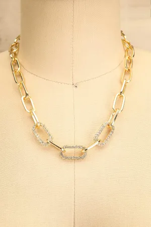 Alcoy | Golden Oval Chain Necklace