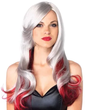 Allure Long Grey and Red Wig