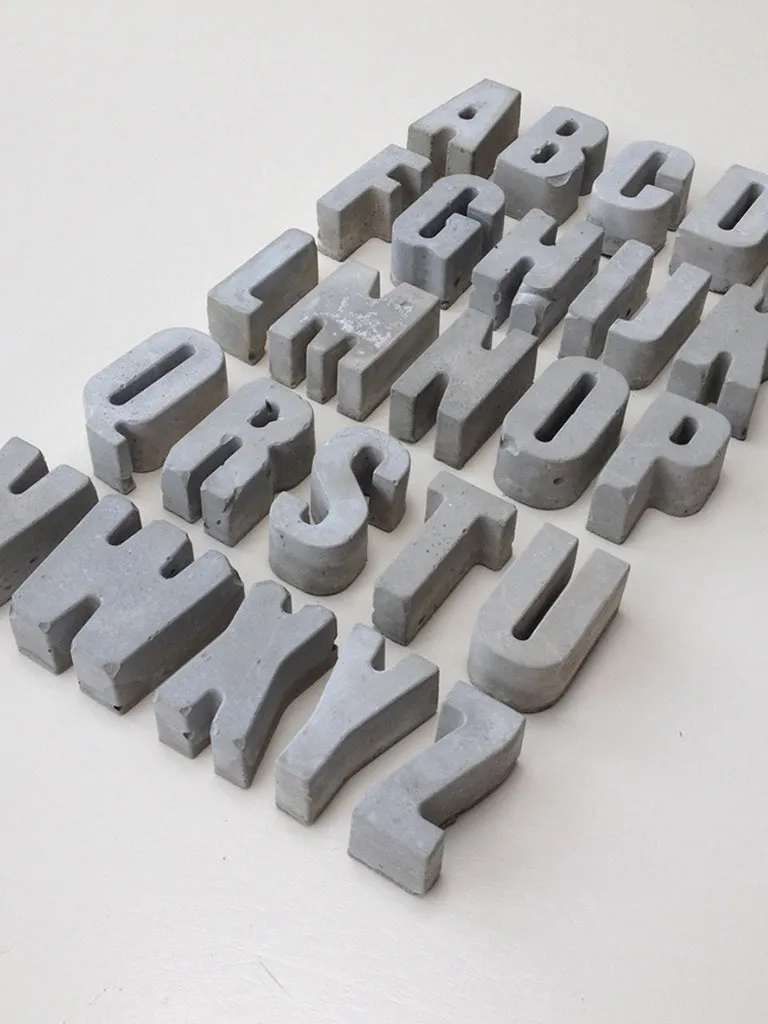 An Artful Life Concrete Letter T