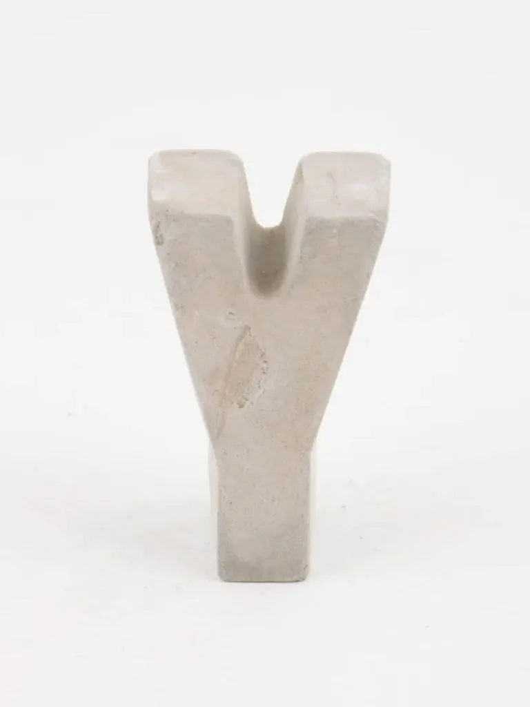 An Artful Life Concrete Letter Y