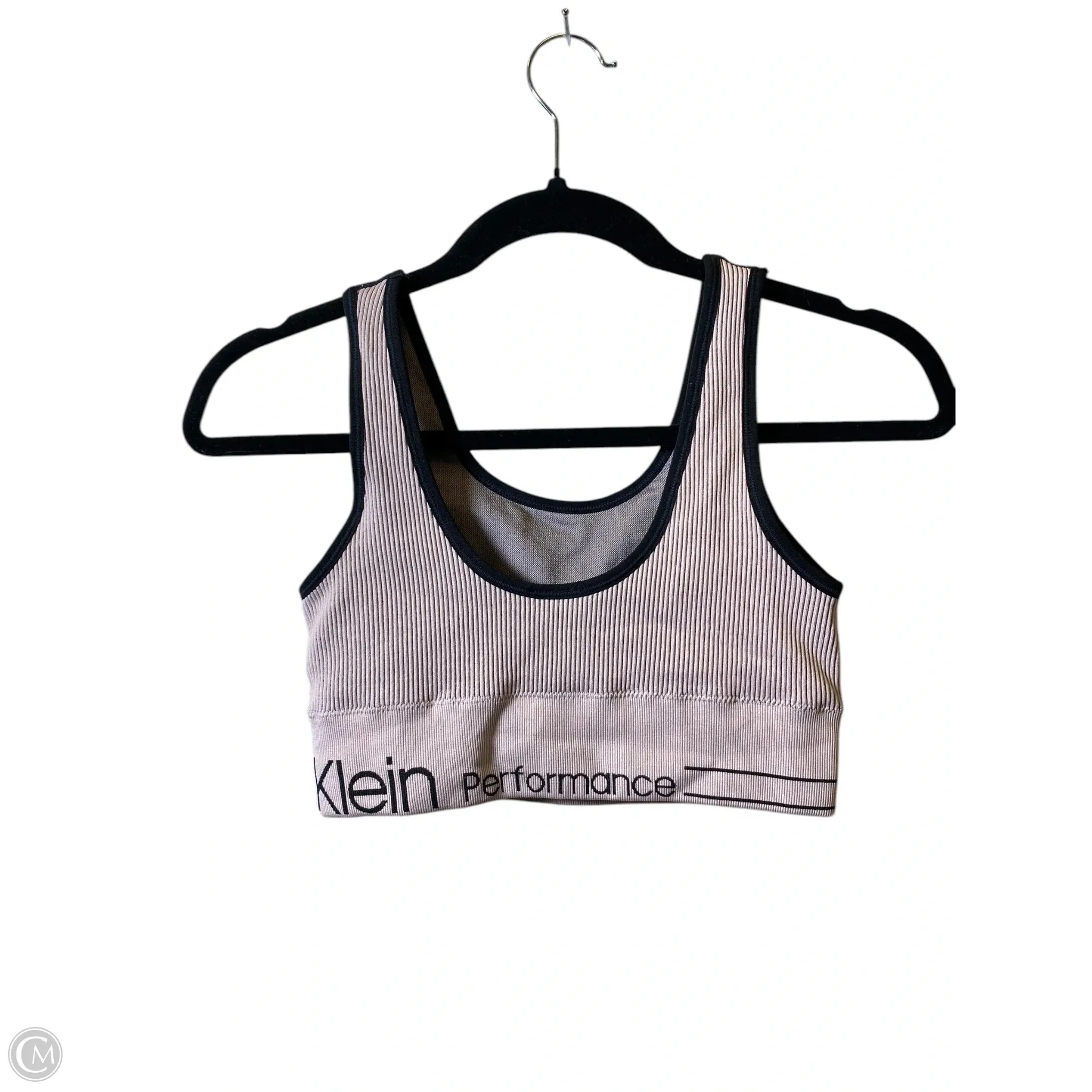Athletic Bra By Calvin Klein In Black & Pink, Size: S