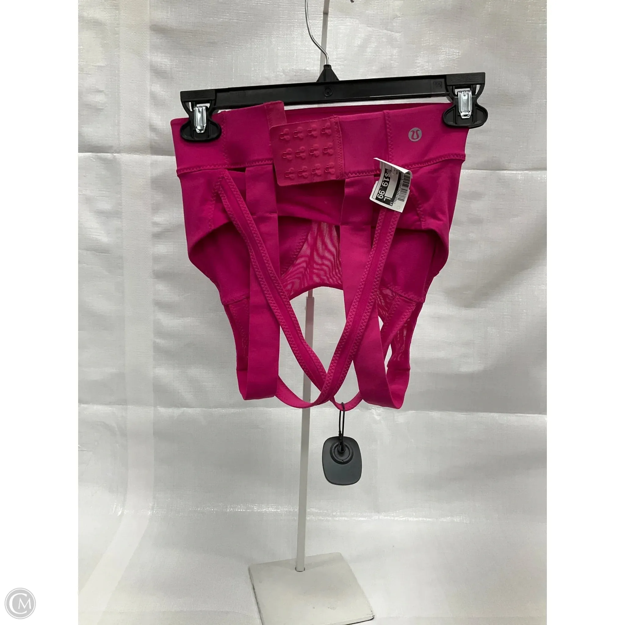 Athletic Bra By Lululemon In Black & Pink, Size: 4