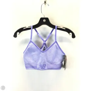 Athletic Bra By New Balance In Purple, Size: M