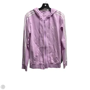 Athletic Jacket By Adidas In Purple, Size: M