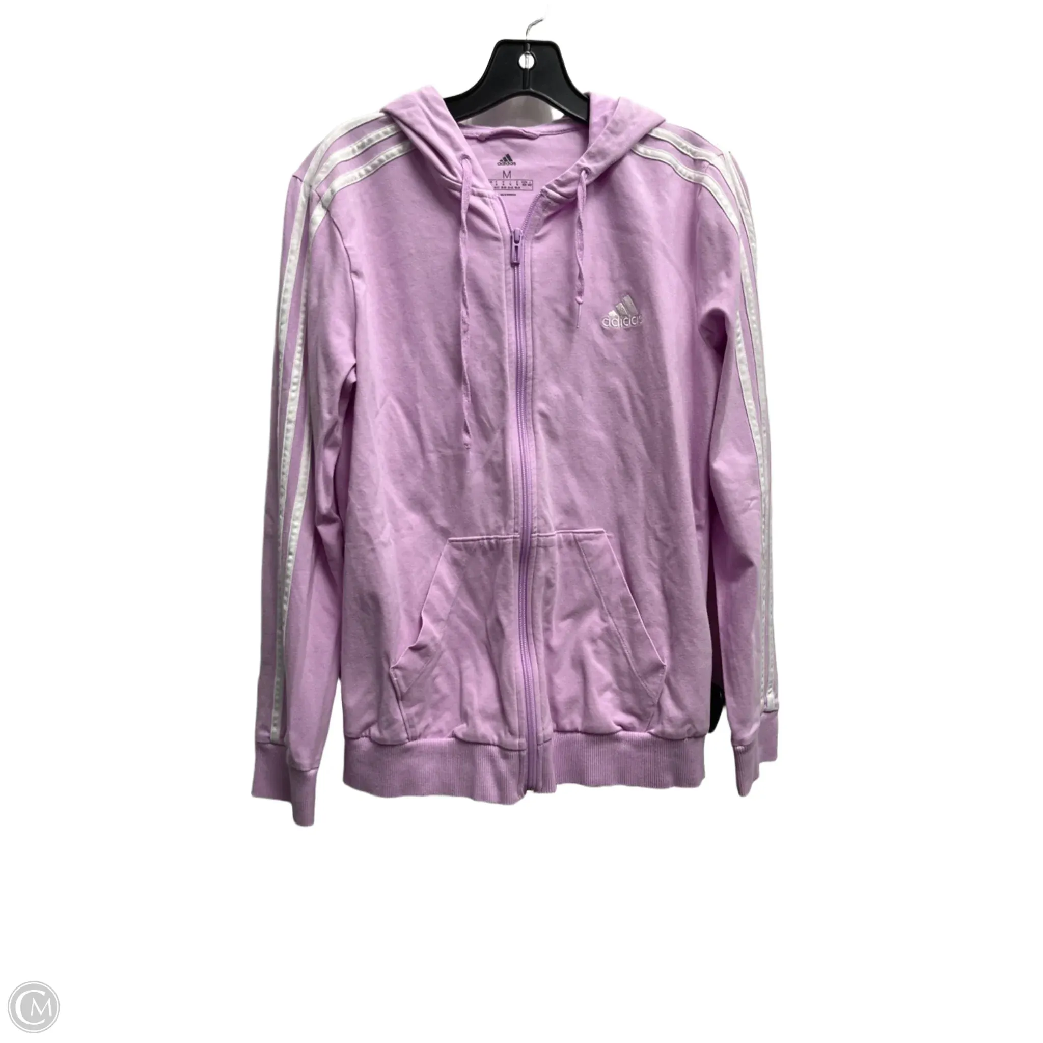 Athletic Jacket By Adidas In Purple, Size: M