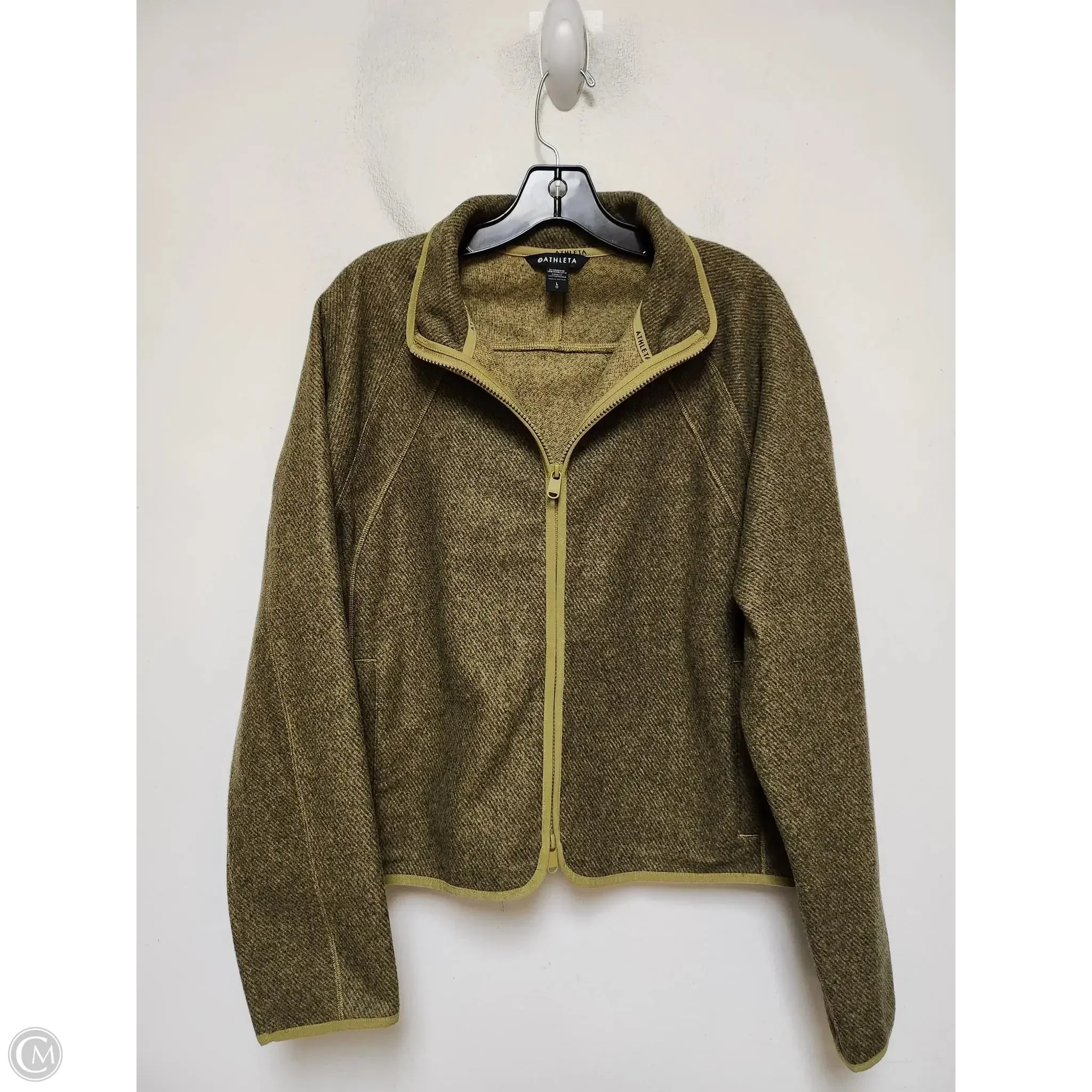 Athletic Jacket By Athleta In Green, Size: L
