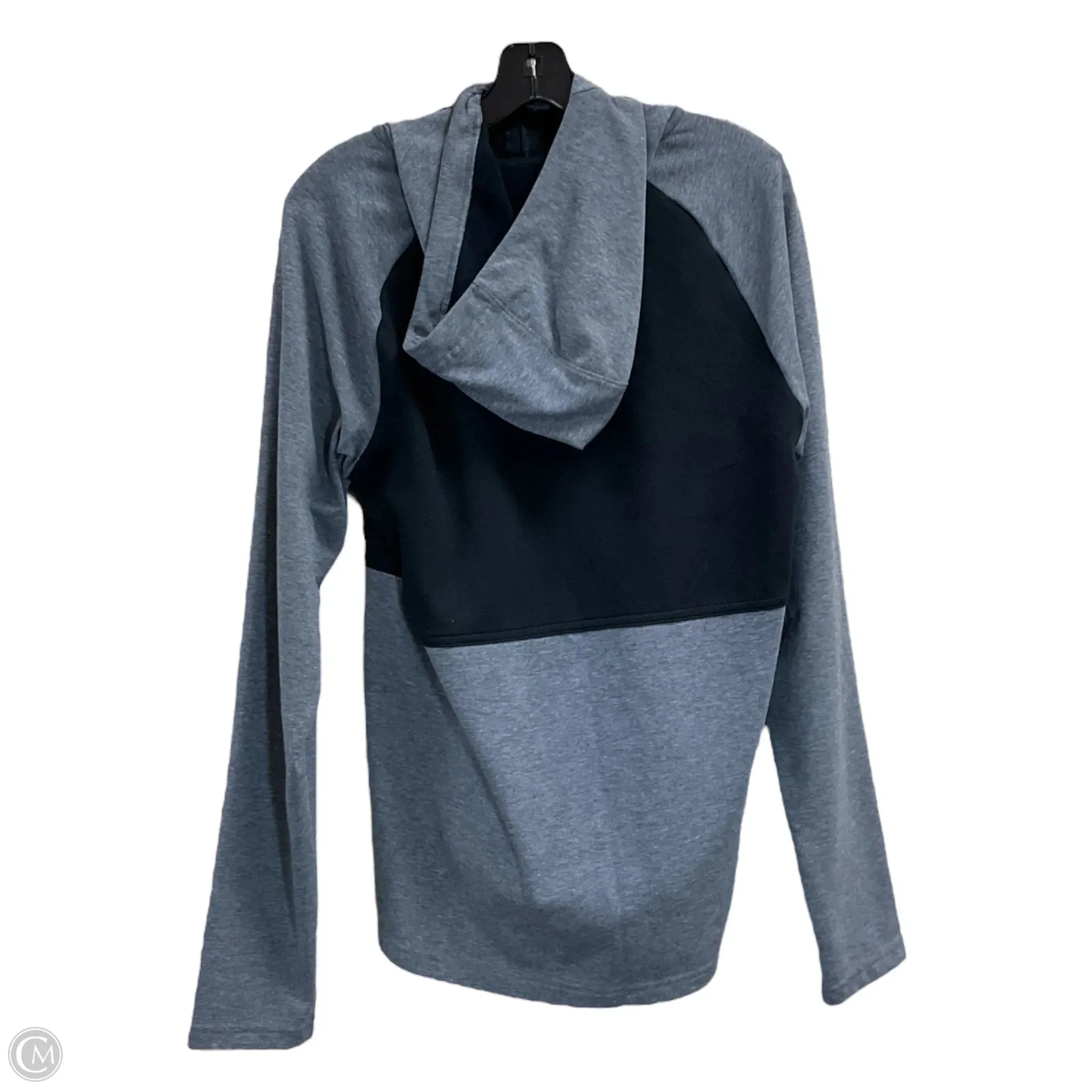 Athletic Jacket By Nike In Black & Grey, Size: M