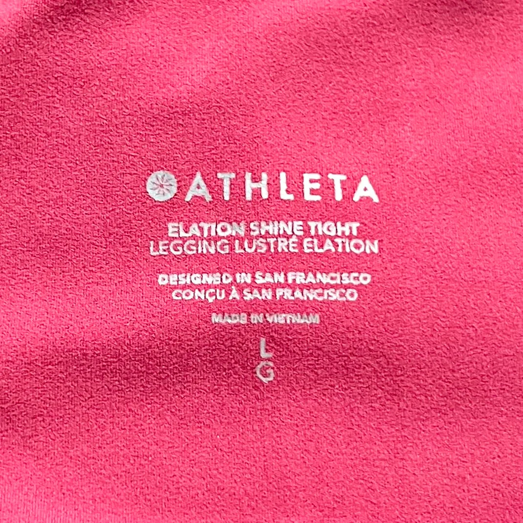 Athletic Leggings By Athleta In Red, Size: L