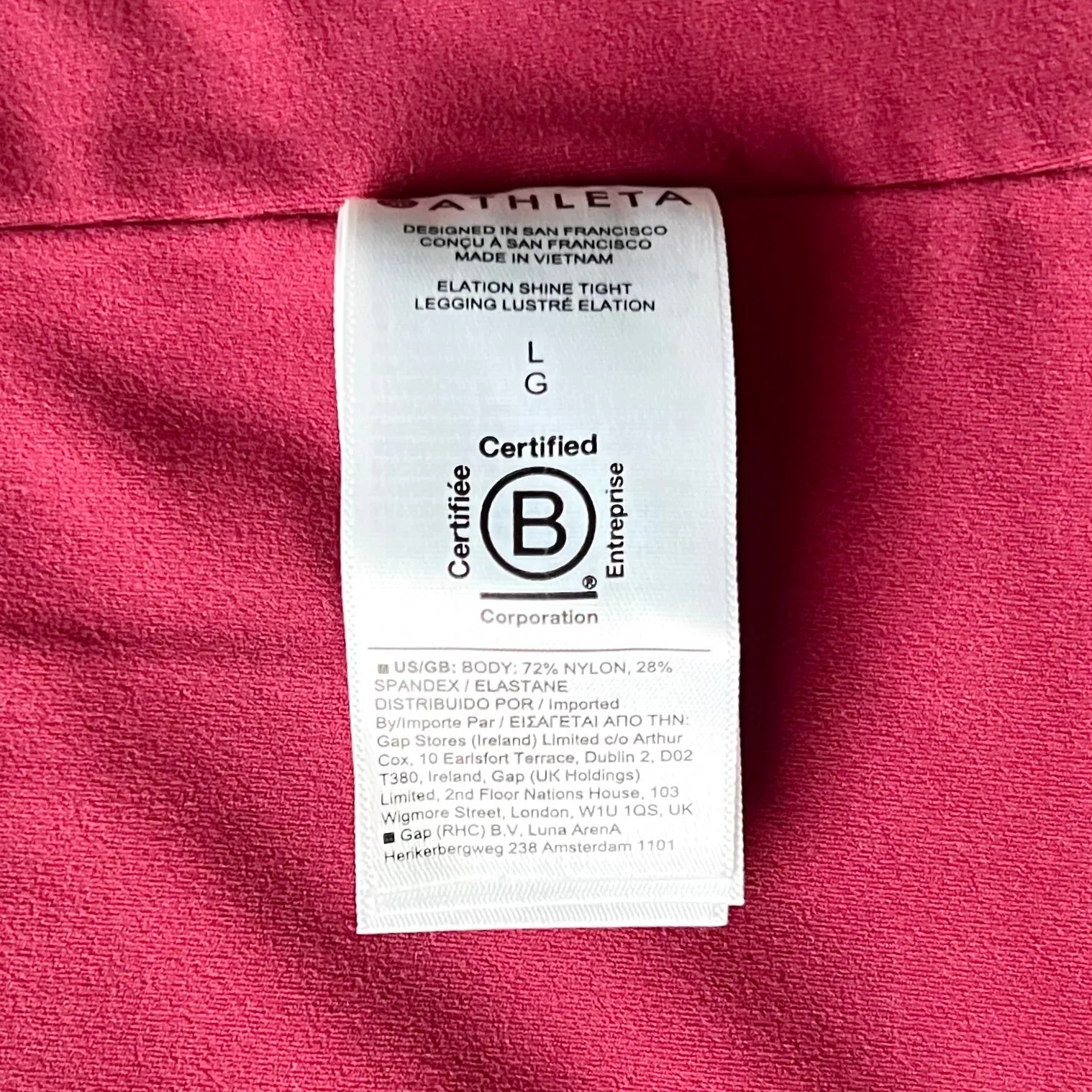 Athletic Leggings By Athleta In Red, Size: L