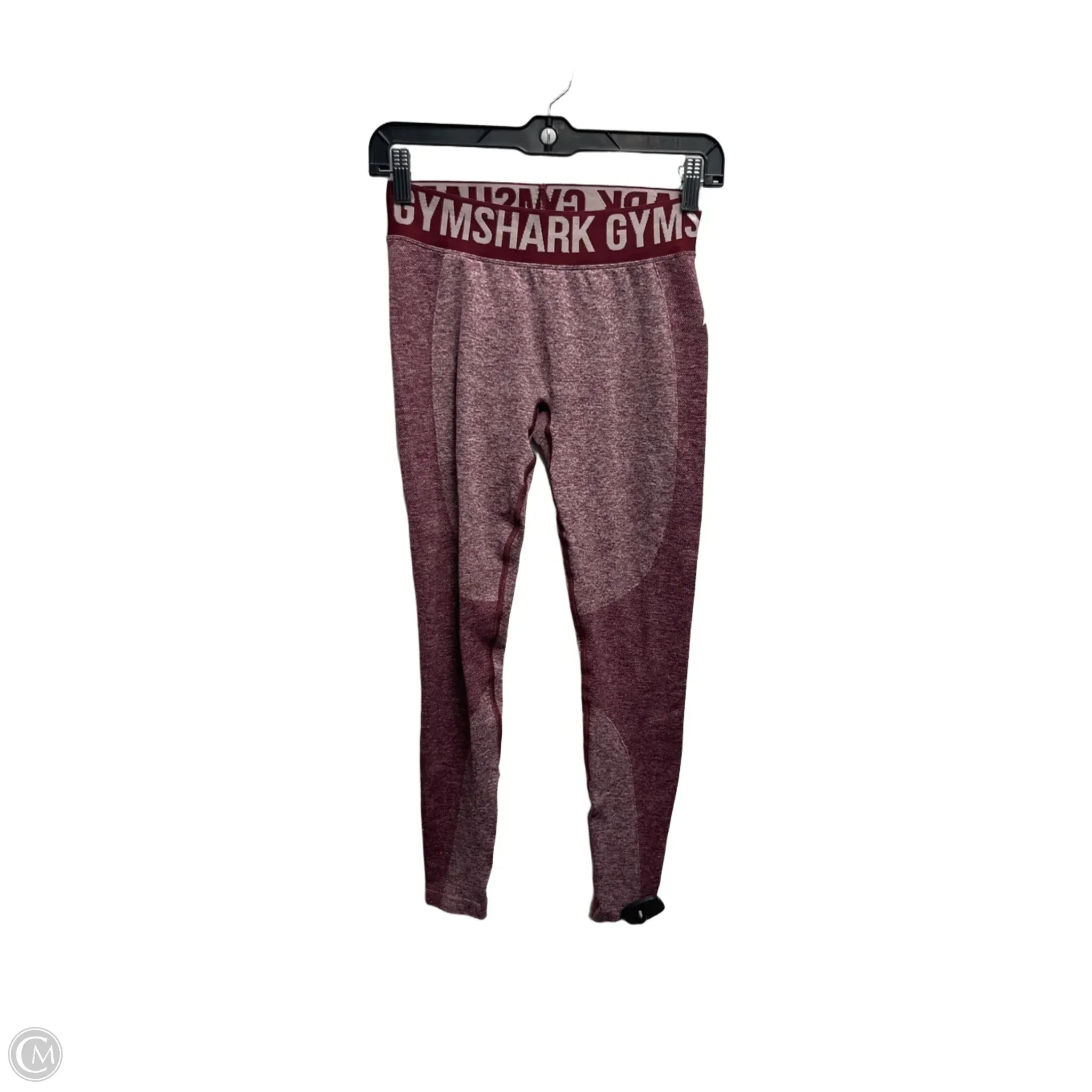 Athletic Leggings By Gym Shark In Maroon, Size: S