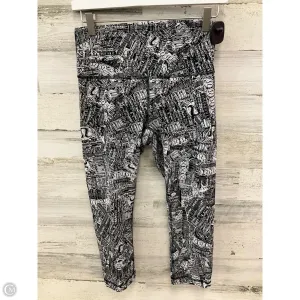 Athletic Leggings By Lululemon In Black & White, Size: 8