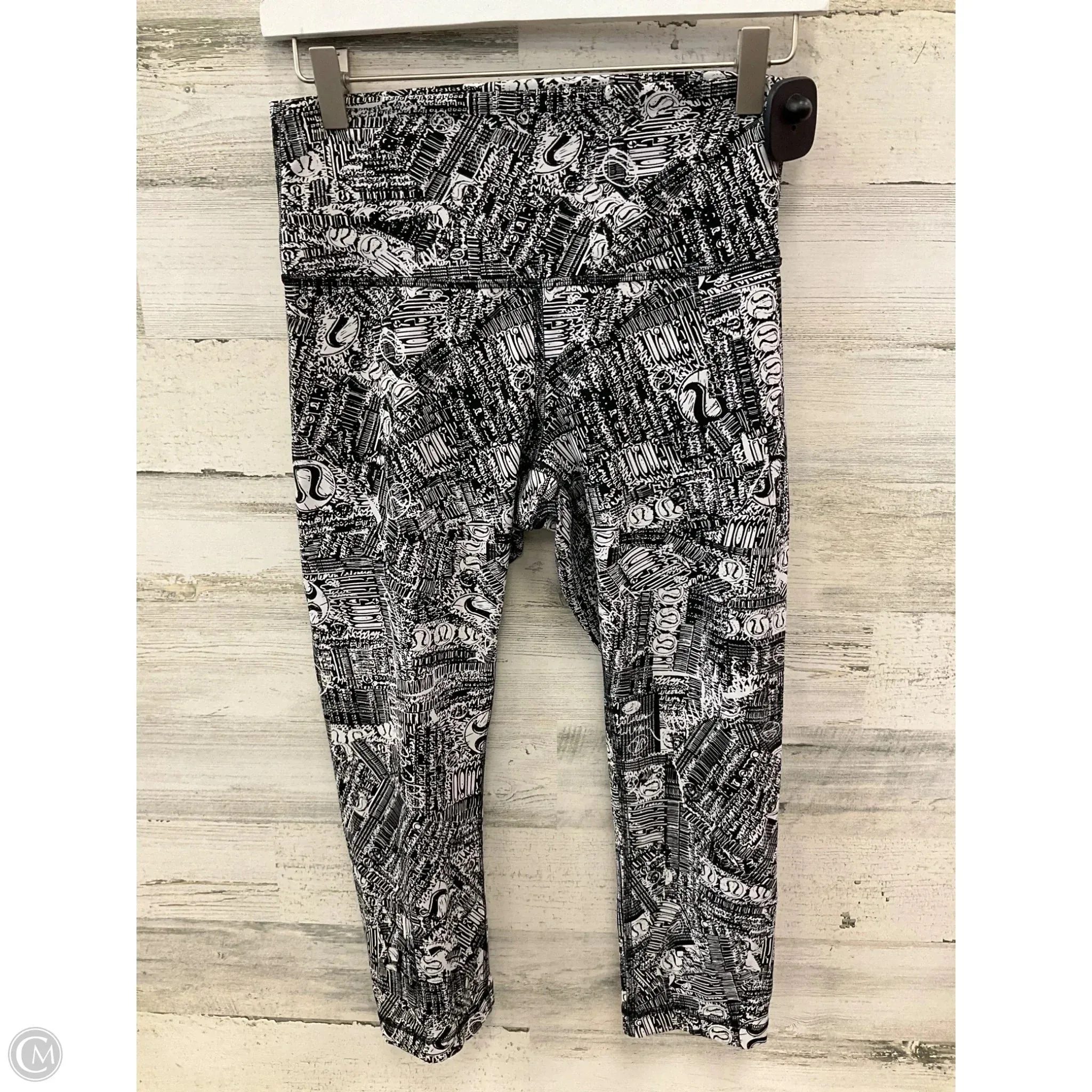 Athletic Leggings By Lululemon In Black & White, Size: 8