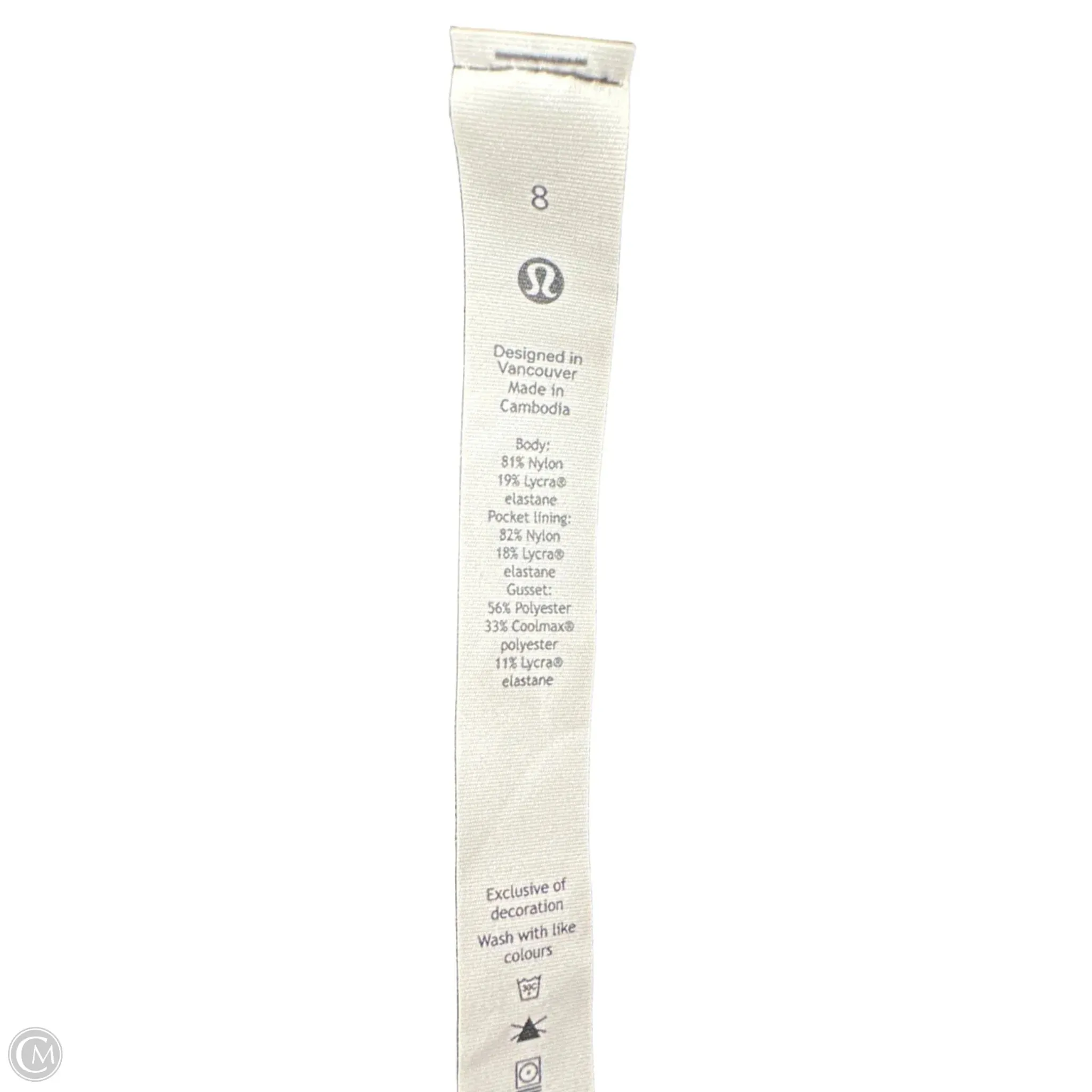 Athletic Leggings By Lululemon In Black, Size: 8