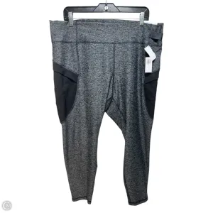 Athletic Leggings By Old Navy In Grey, Size: 2x