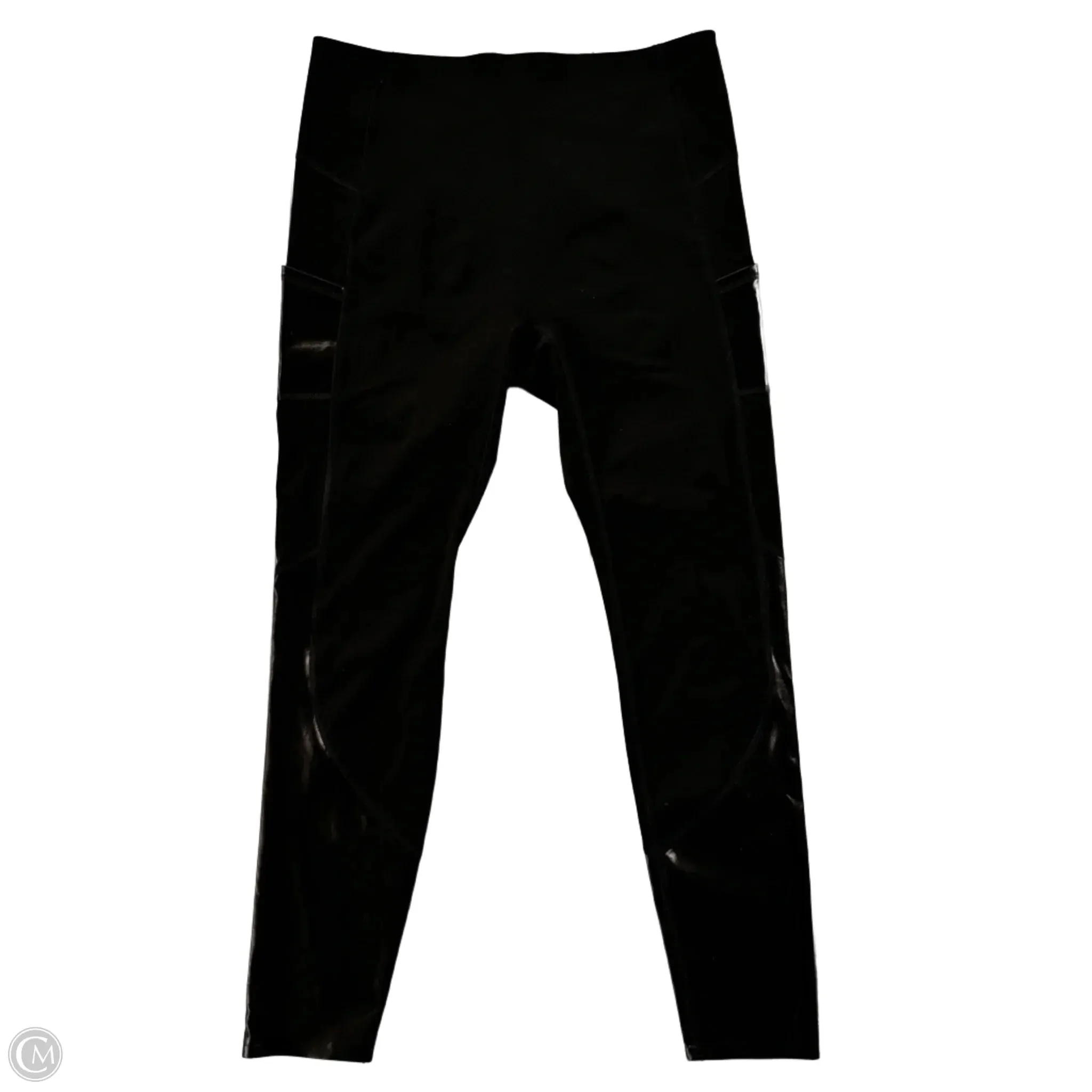 Athletic Leggings By Spanx In Black, Size: L
