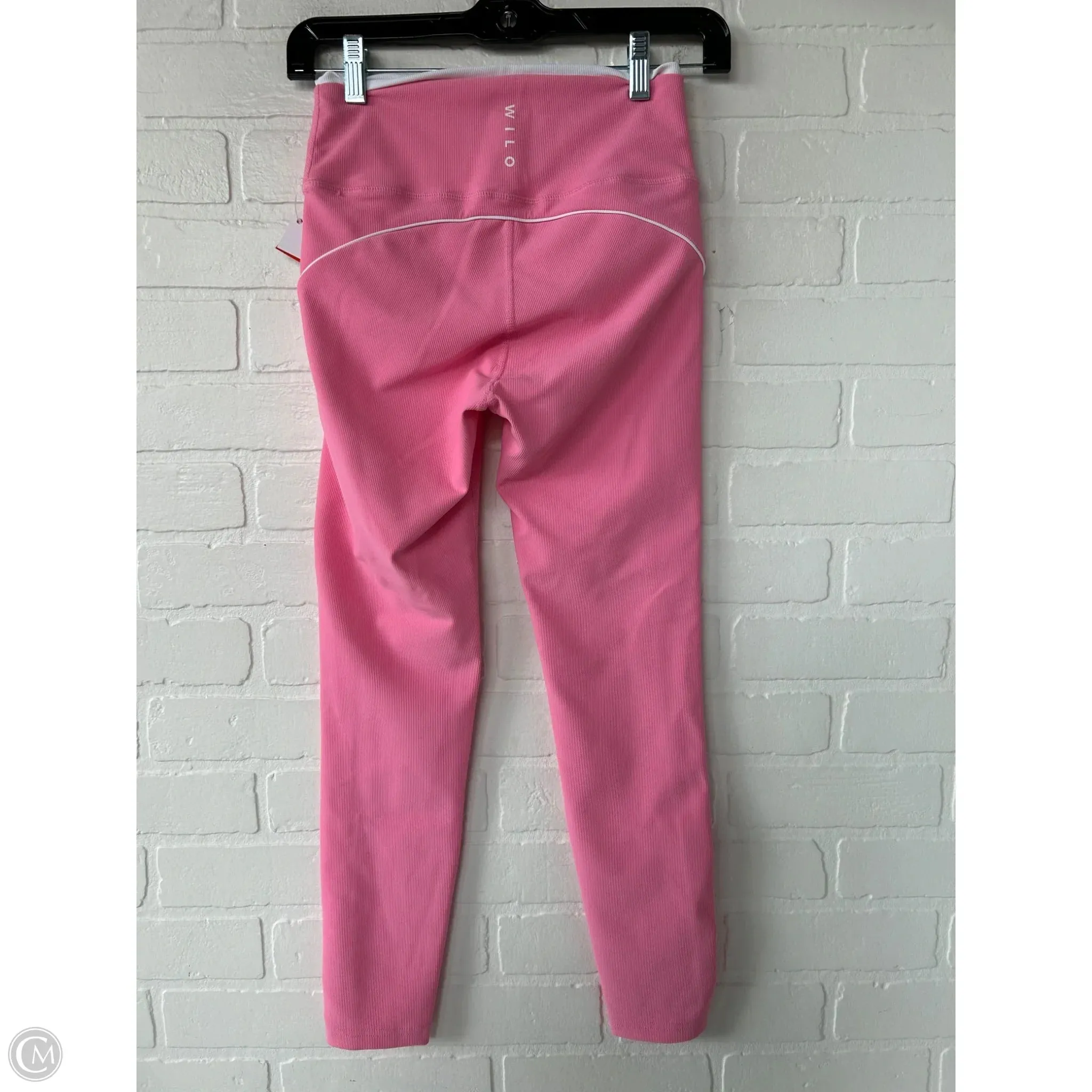 Athletic Leggings By wilo In Pink & White, Size: 4
