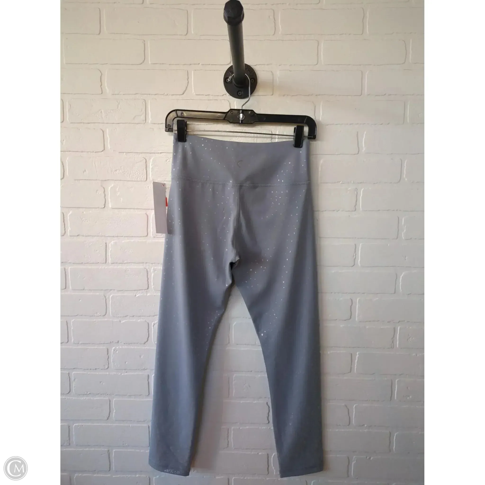 Athletic Leggings By Zyia In Blue & Silver, Size: 6
