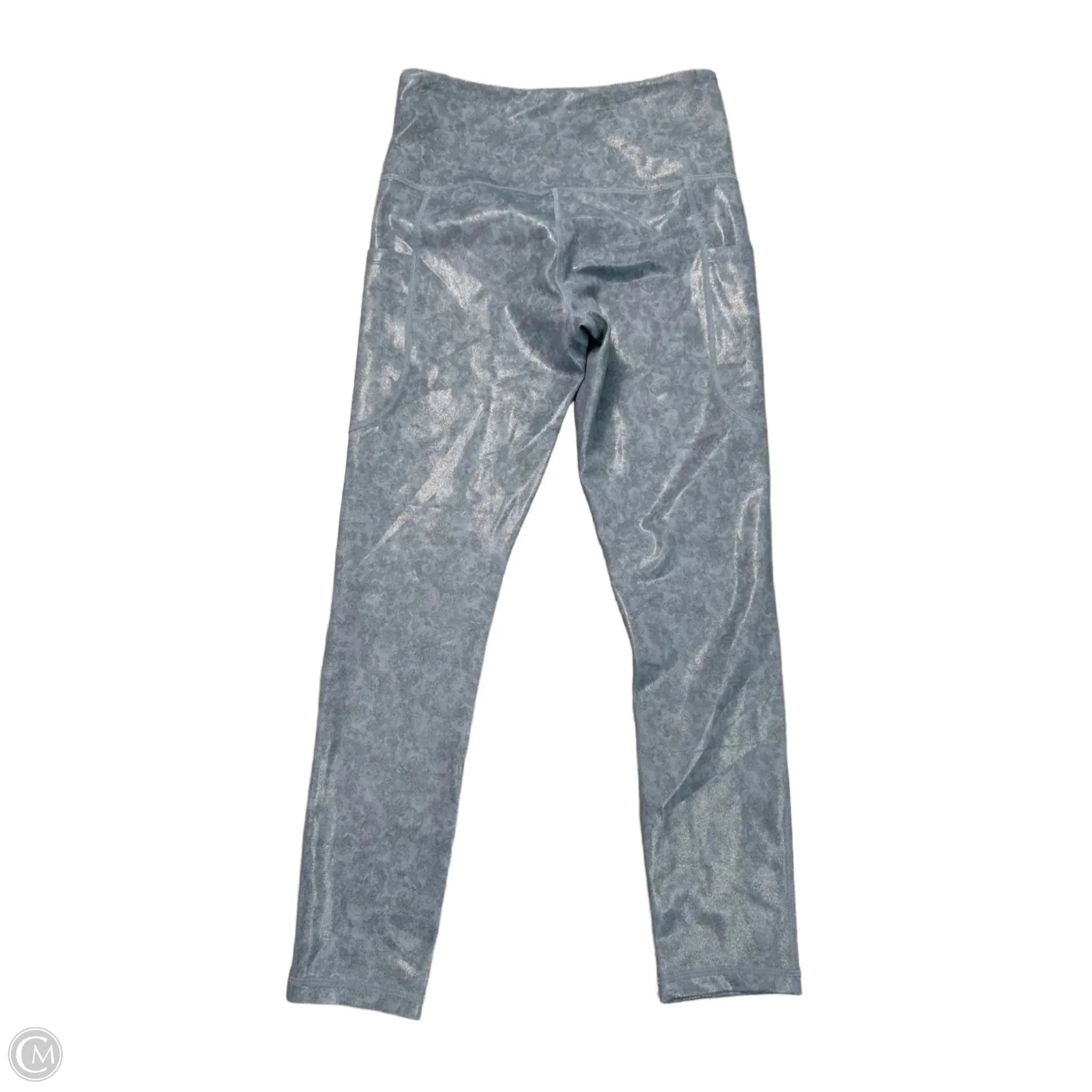 Athletic Leggings By Zyia In Silver, Size: M
