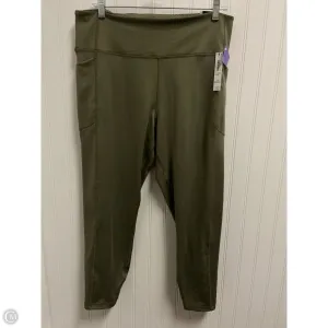 Athletic Leggings Capris By Victorias Secret In Green, Size: Xl