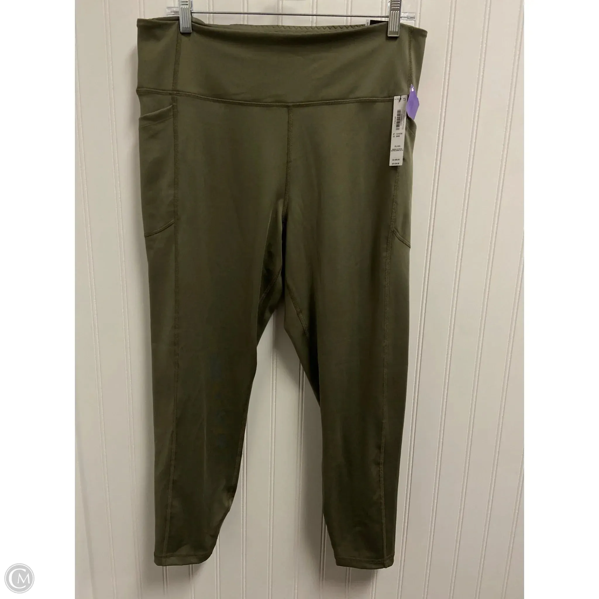 Athletic Leggings Capris By Victorias Secret In Green, Size: Xl