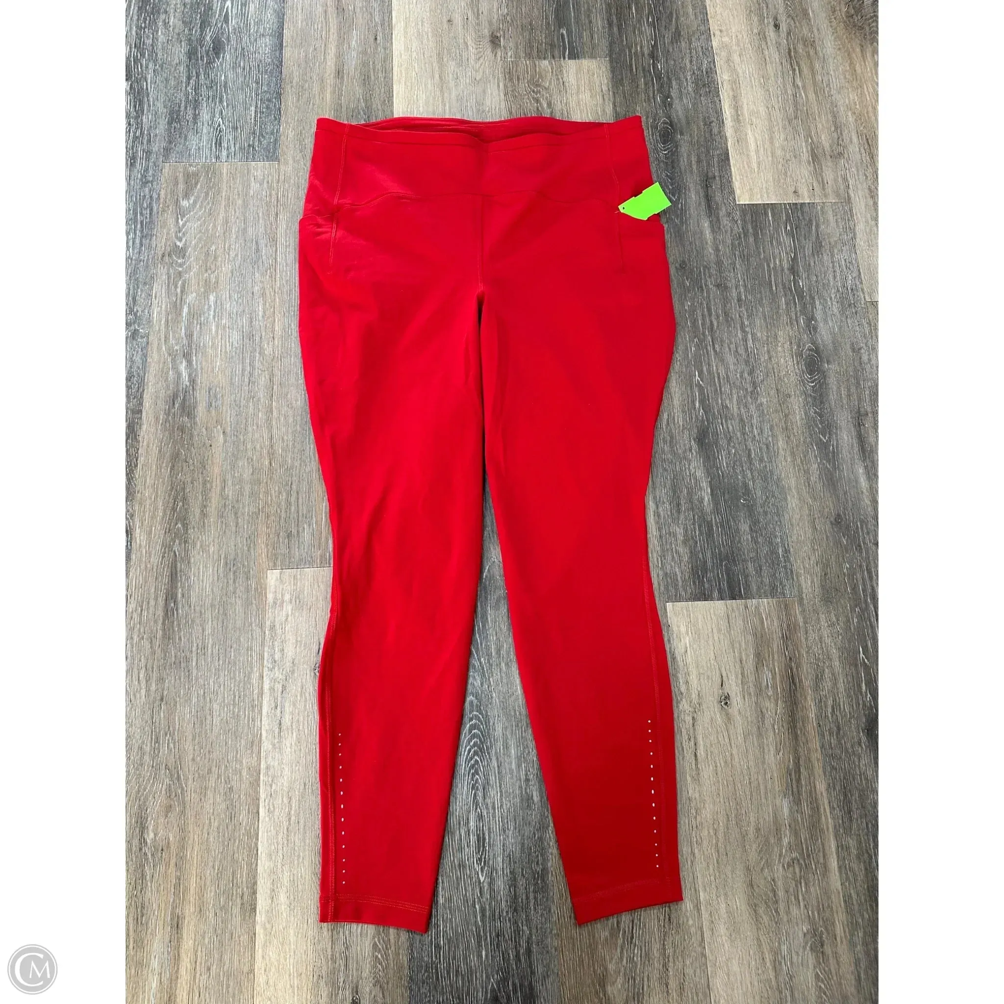 Athletic Pants By Lululemon In Red, Size: 16