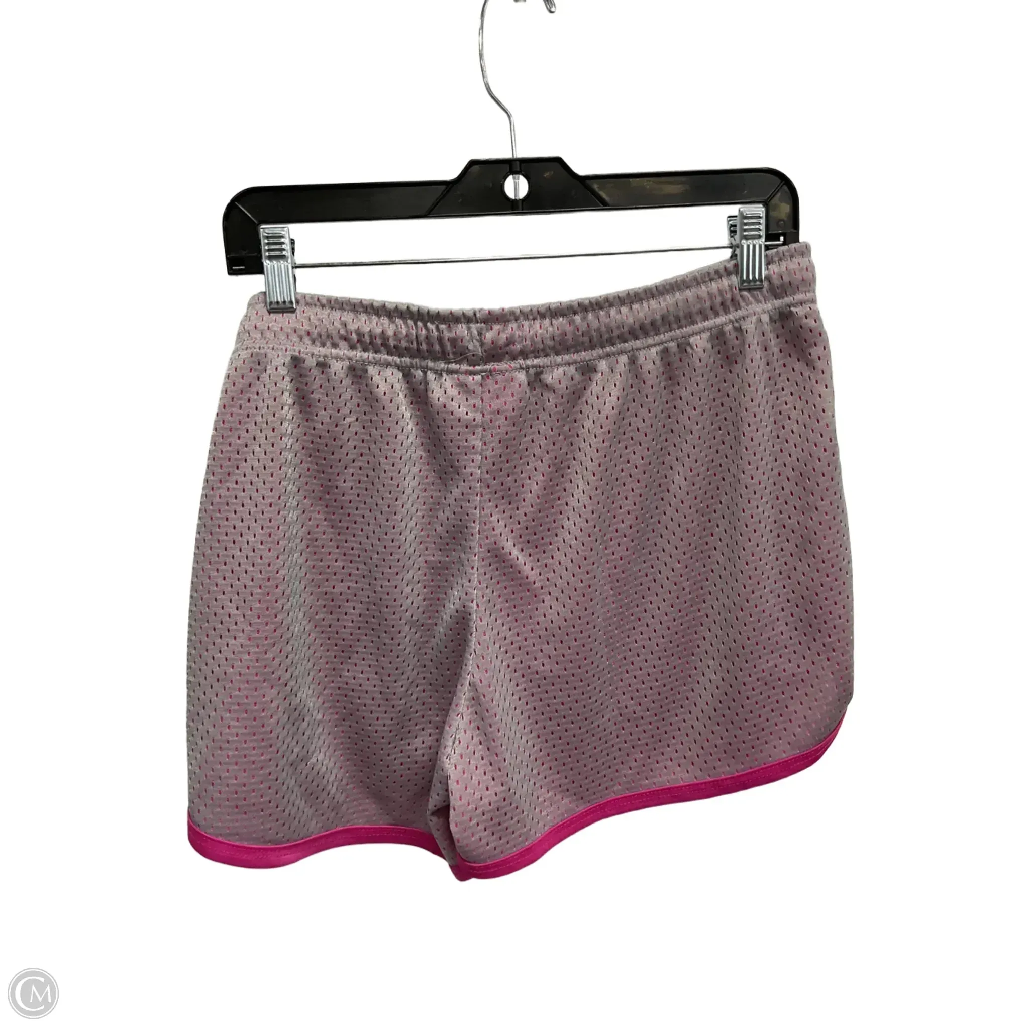 Athletic Shorts By Bobbie Brooks In Grey & Pink, Size: 1x
