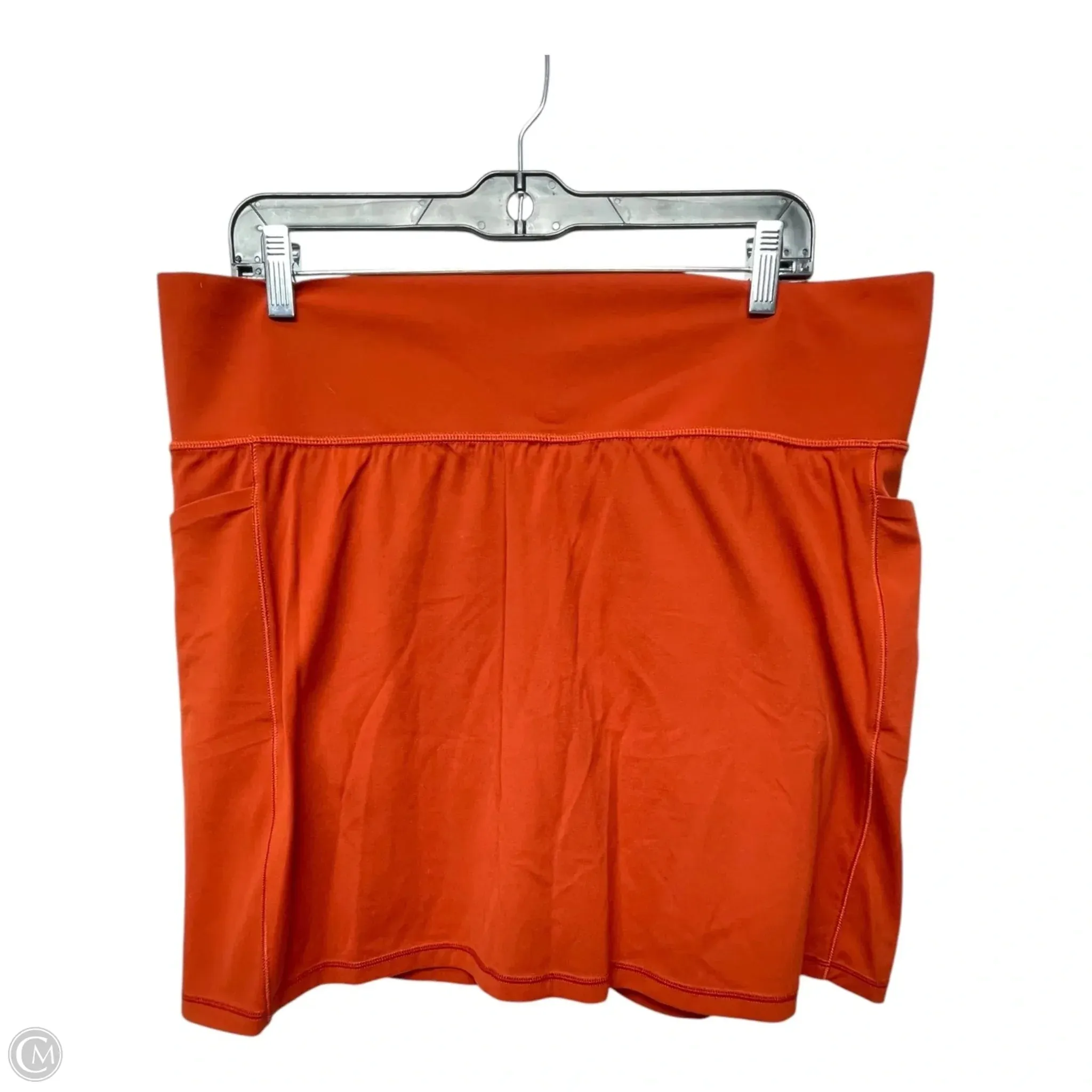 Athletic Skort By Athleta In Orange, Size: Xl