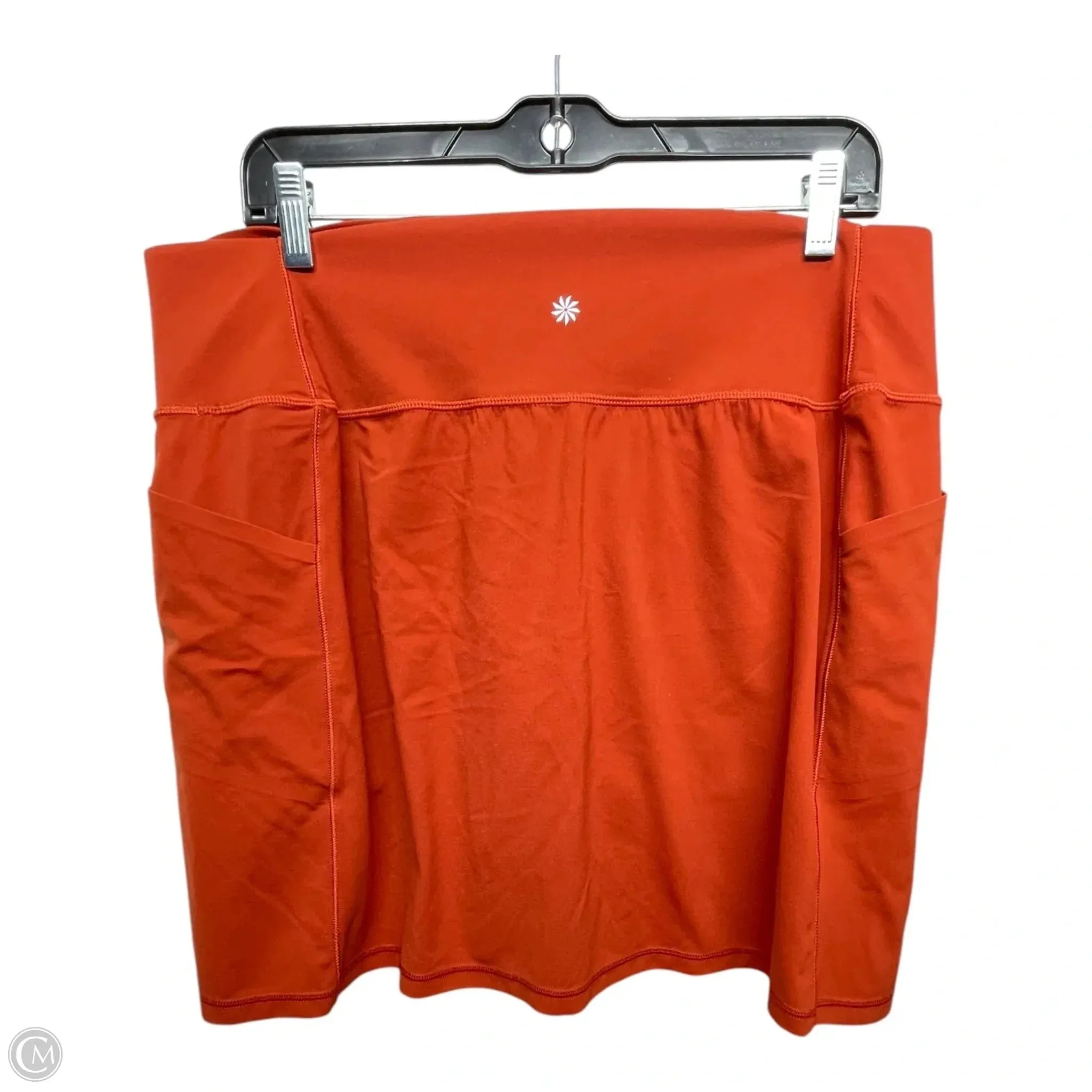 Athletic Skort By Athleta In Orange, Size: Xl