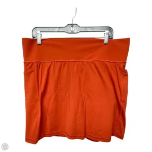 Athletic Skort By Athleta In Orange, Size: Xl