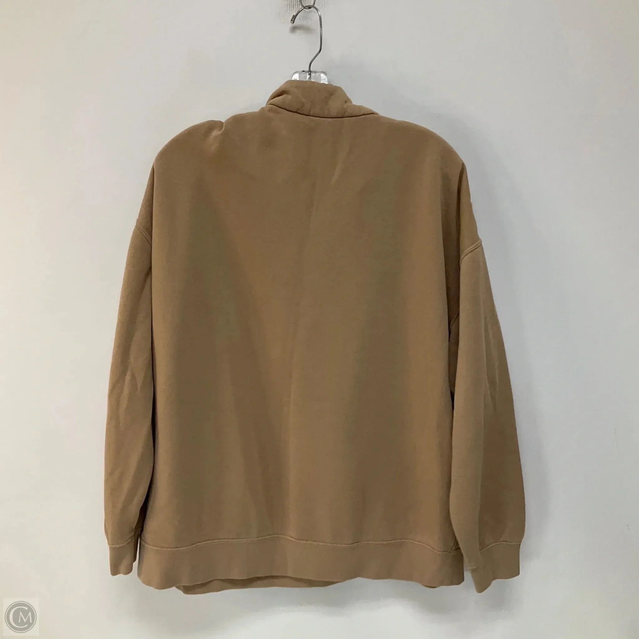 Athletic Sweatshirt Collar By Nike Apparel In Brown, Size: L