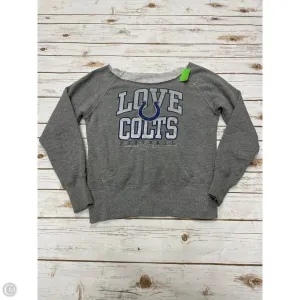 Athletic Sweatshirt Crewneck By Cmf In Blue & Grey, Size: S