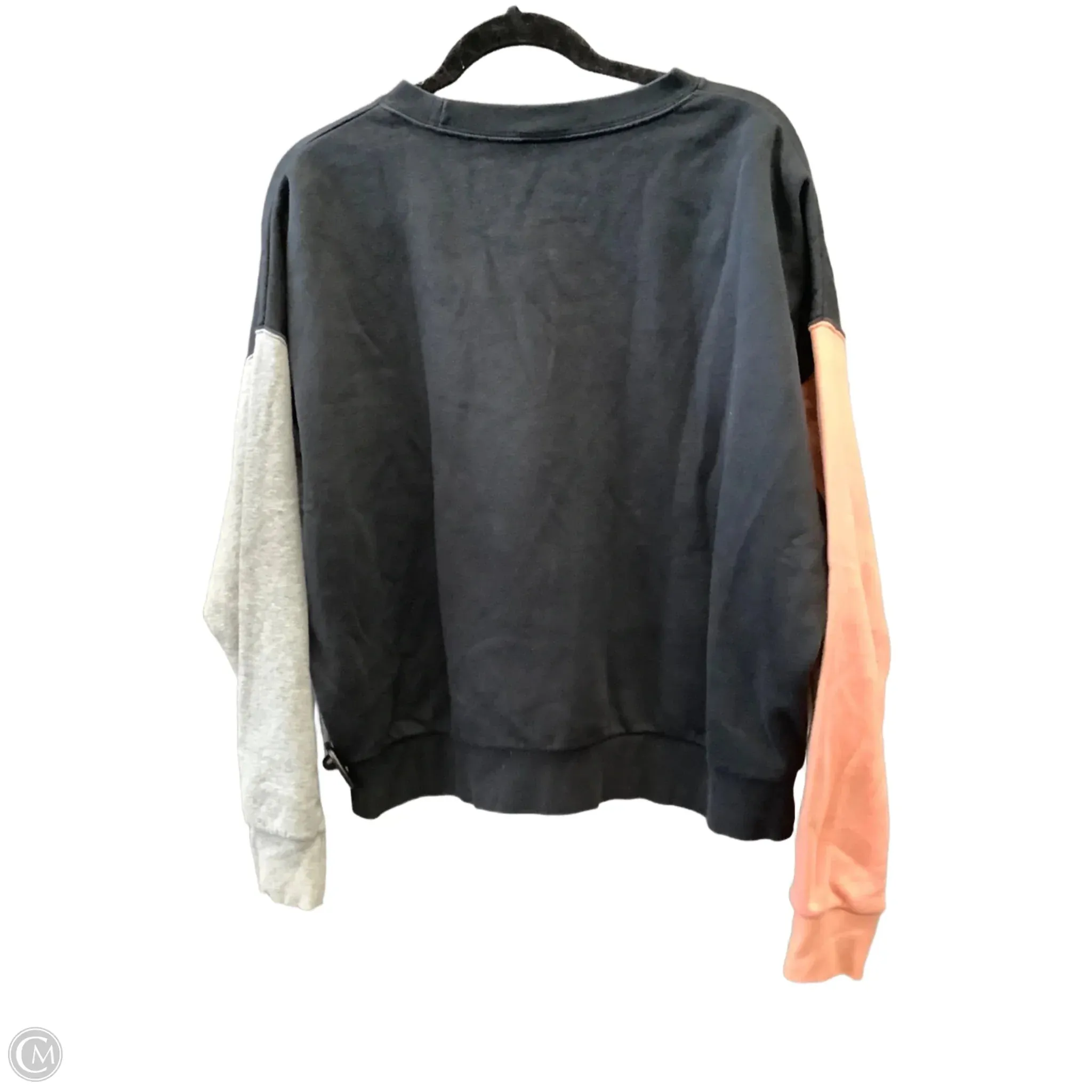 Athletic Sweatshirt Crewneck By Nike Apparel In Black & Pink, Size: M