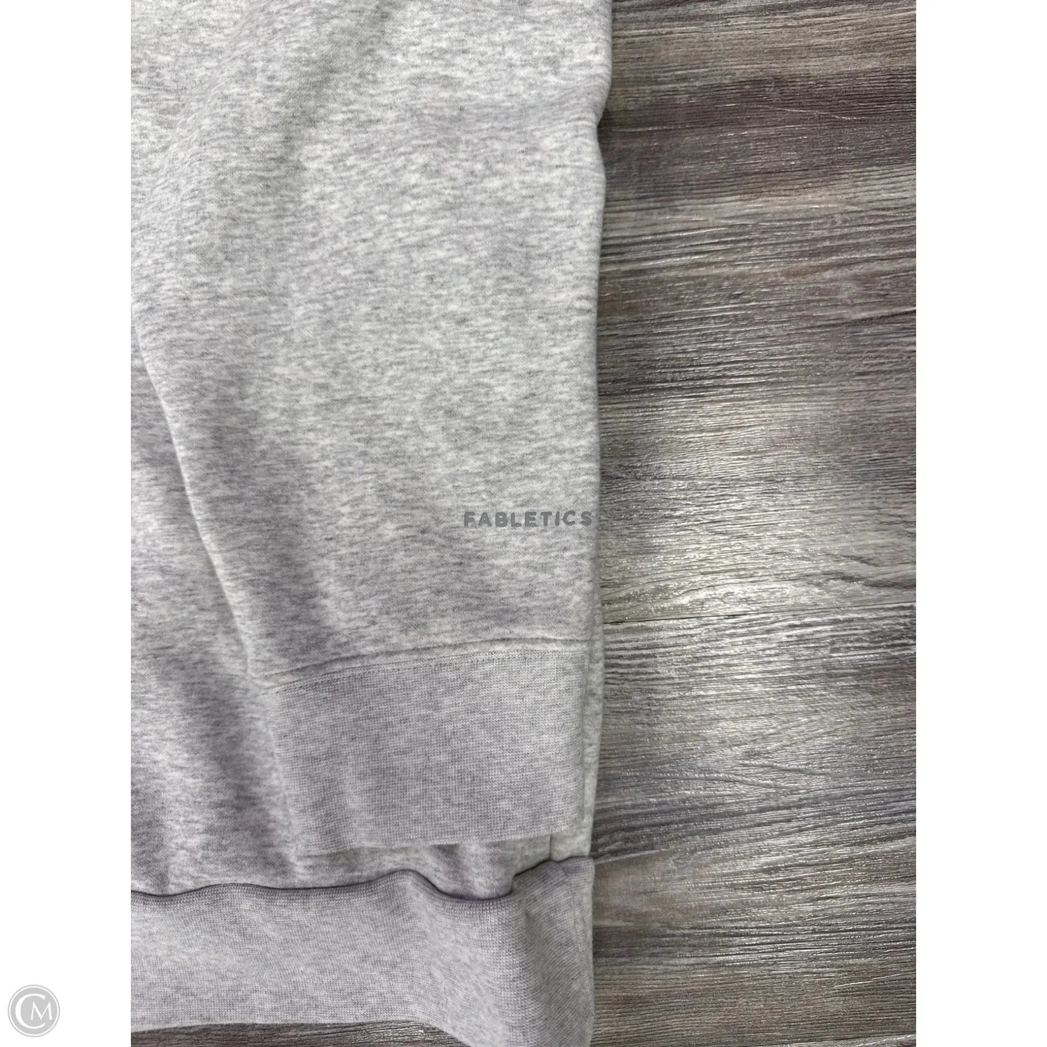 Athletic Sweatshirt Hoodie By Fabletics In Grey, Size: 2x