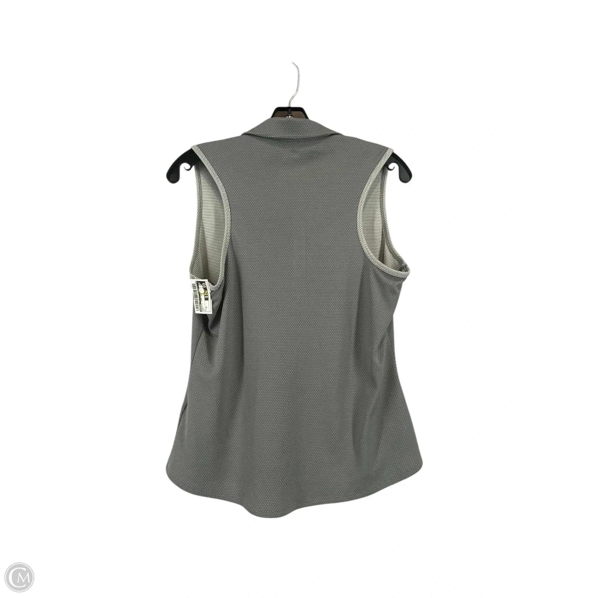 Athletic Tank Top By Adidas In Grey, Size: M