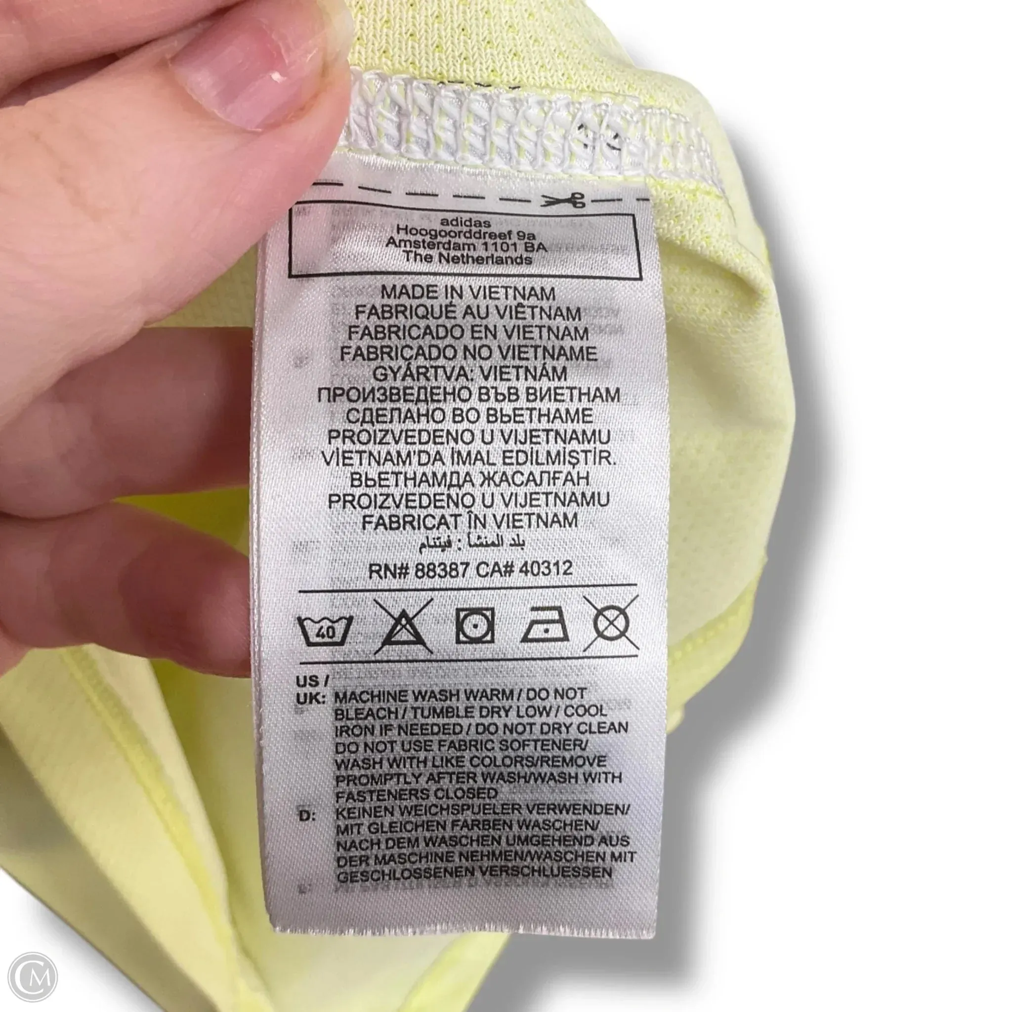 Athletic Tank Top By Adidas In Yellow, Size: Xs