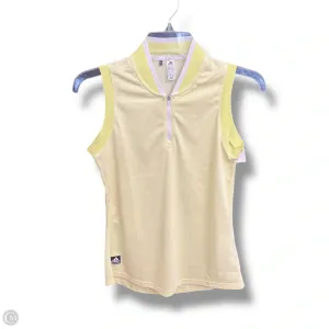 Athletic Tank Top By Adidas In Yellow, Size: Xs