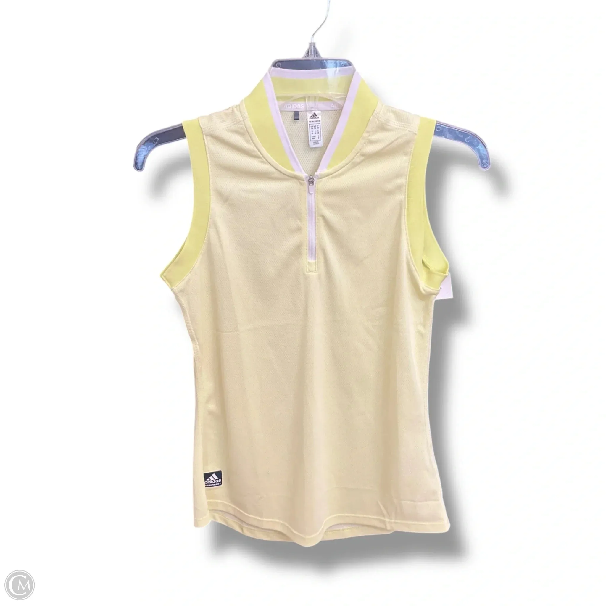 Athletic Tank Top By Adidas In Yellow, Size: Xs