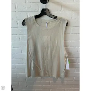 Athletic Tank Top By Fabletics In Cream, Size: L