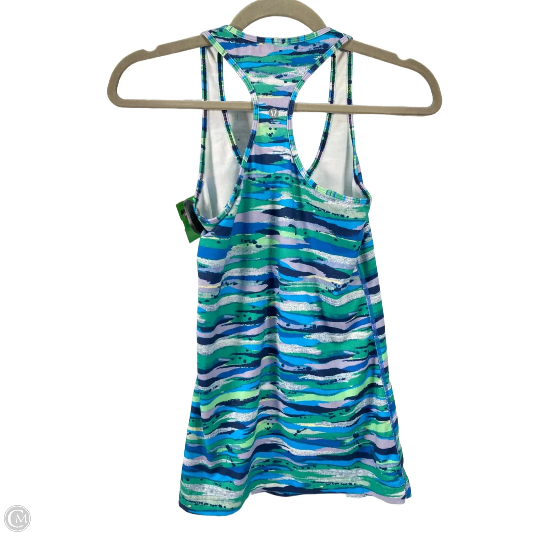 Athletic Tank Top By Lululemon In Blue & Green, Size: S
