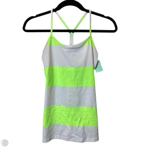 Athletic Tank Top By Lululemon In Green & White, Size: S