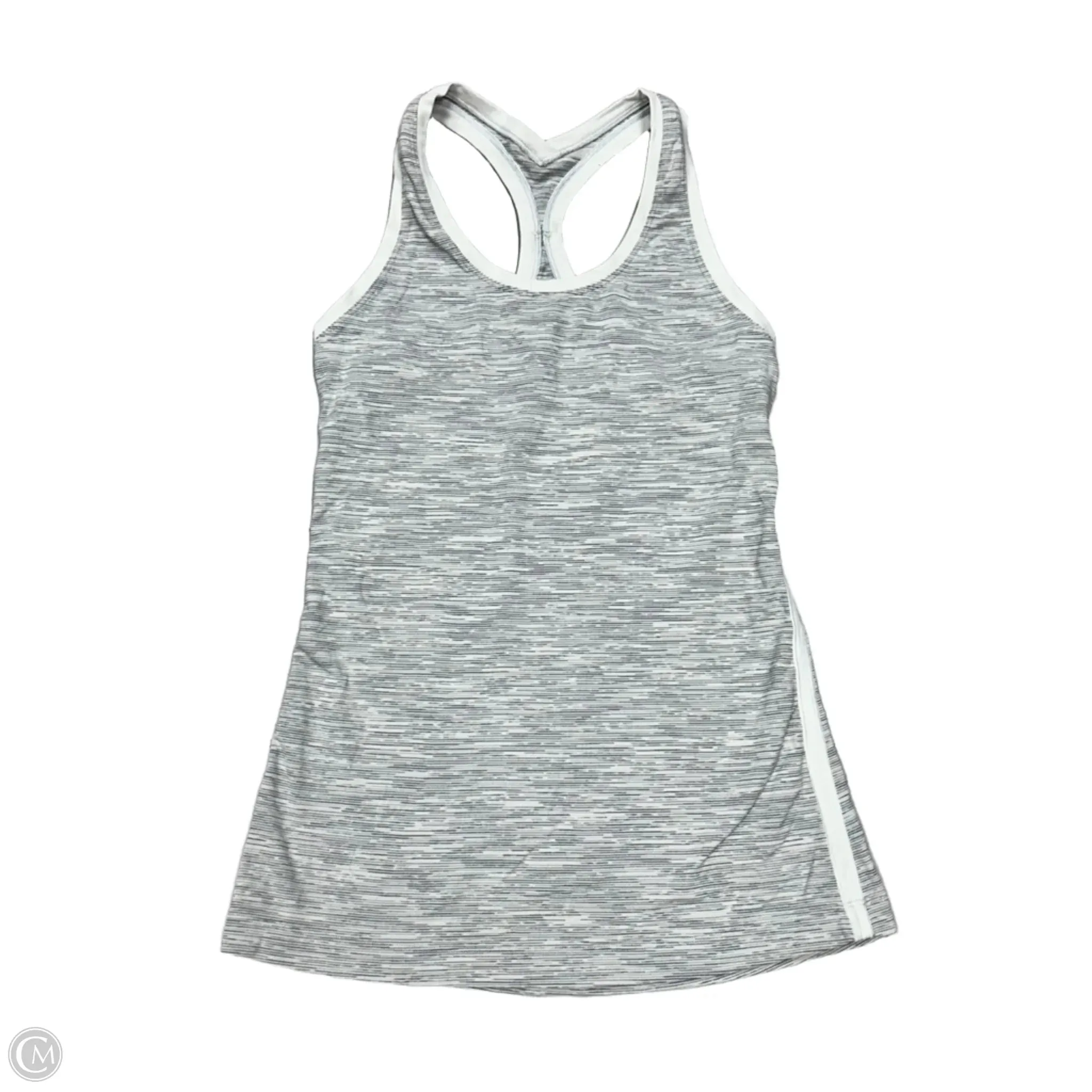 Athletic Tank Top By Lululemon In Grey & White, Size: Xs