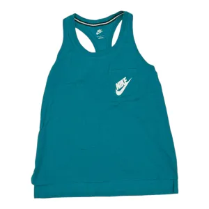 Athletic Tank Top By Nike Apparel In Teal, Size:M