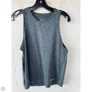 Athletic Tank Top By Nike In Grey, Size: M