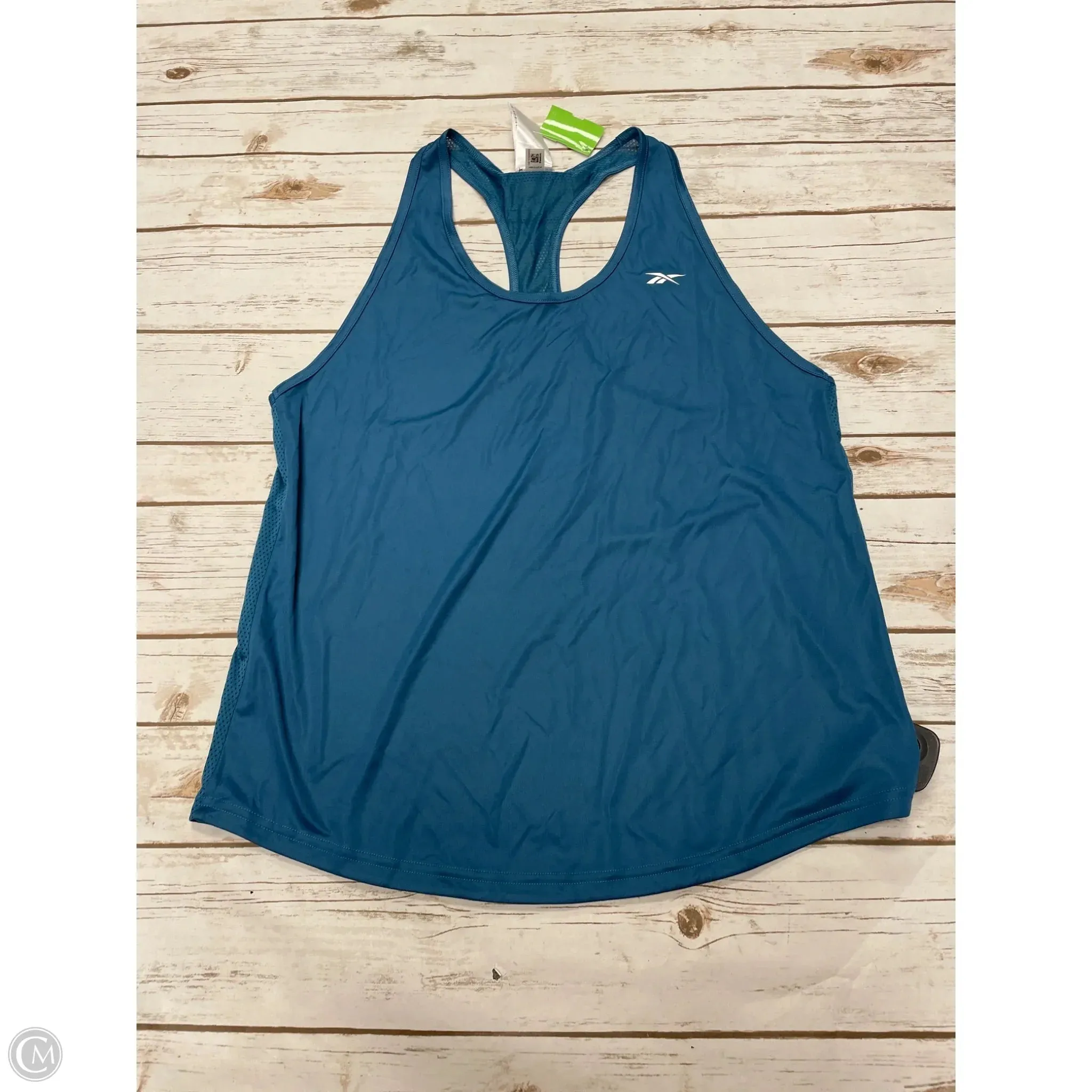 Athletic Tank Top By Reebok In Teal, Size: Xl