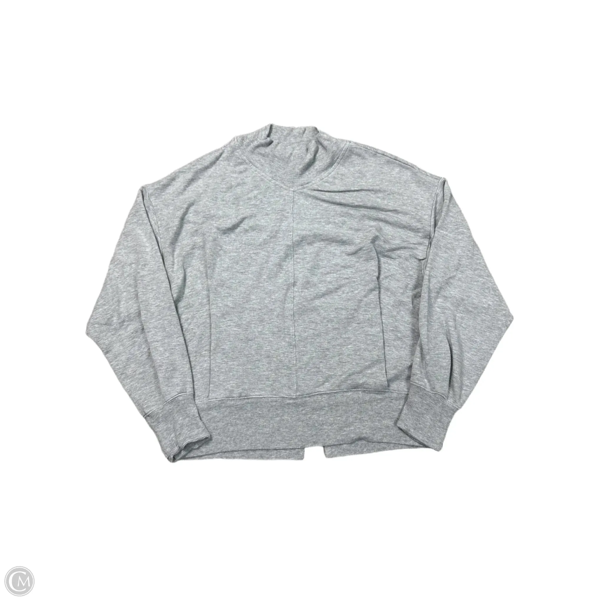 Athletic Top Long Sleeve Collar By Athleta In Grey, Size: M