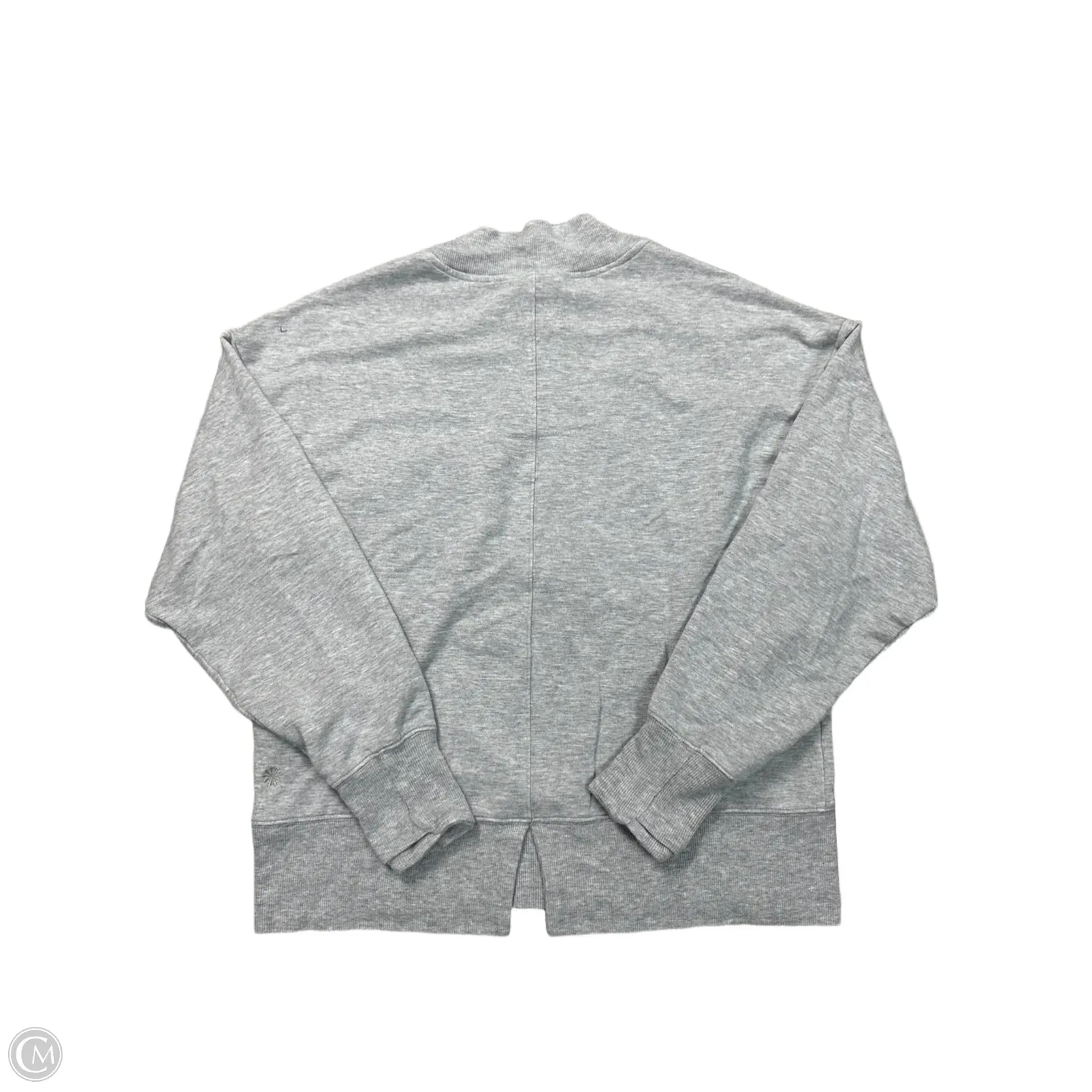 Athletic Top Long Sleeve Collar By Athleta In Grey, Size: M